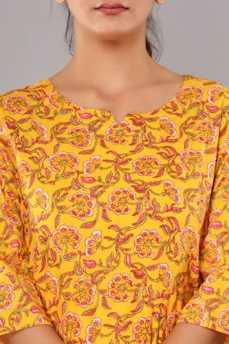 Yellow Flower - Cord Set - Pure Cotton