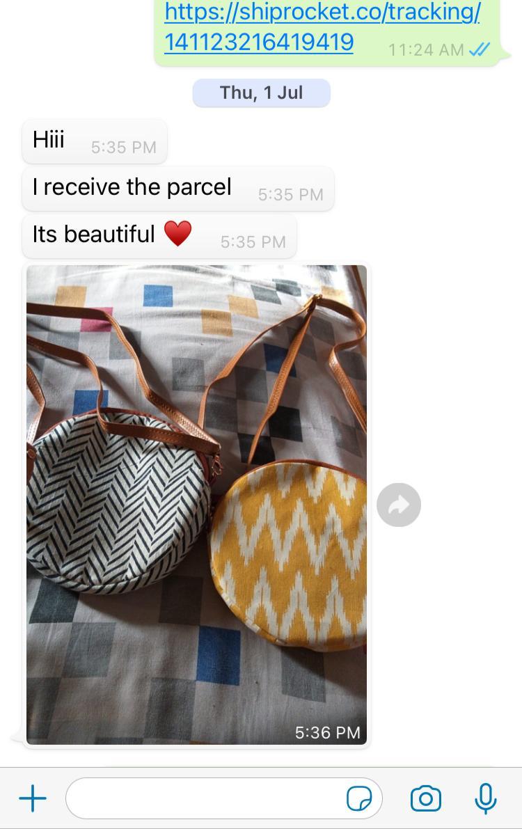 Blue Ikkat Print - Round sling - small size