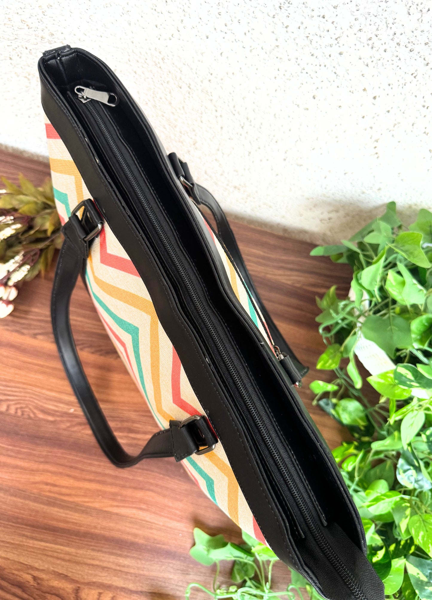 Multi Wave - Office & College Tote Bag with Laptop Compartment