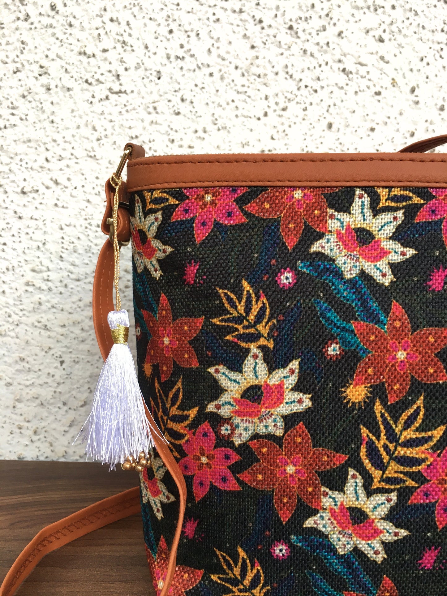 Minsk - 3 zip- Big size - Sling Bag - Night Flower