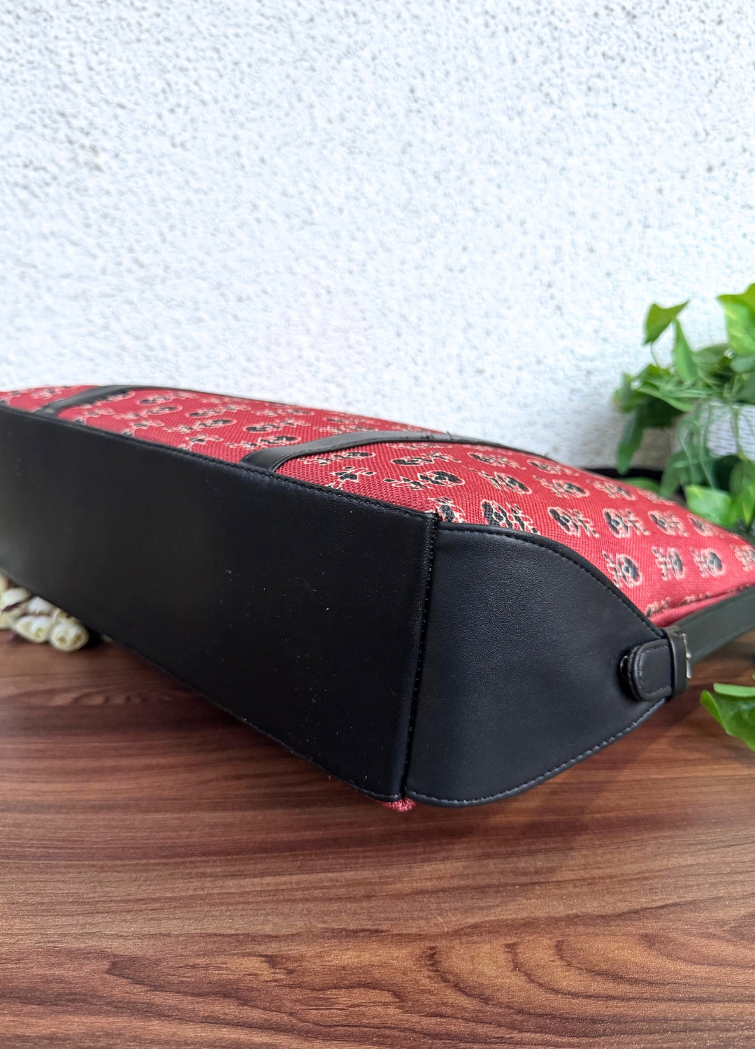 Maroon Ajrakh - Office & College Tote Bag with Laptop Compartment