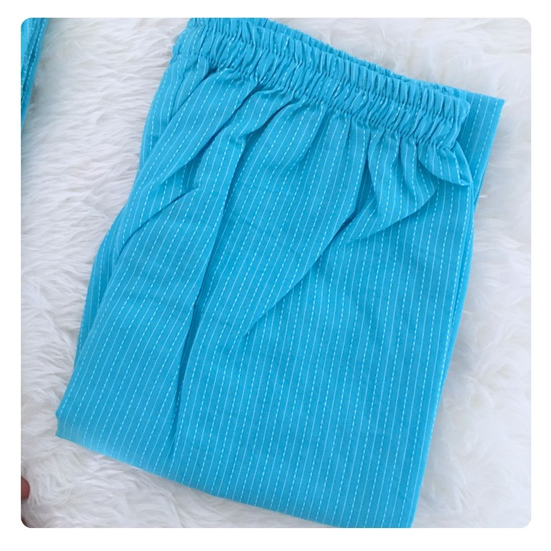 Katha Work - Firozi - Cord Set - Pure Cotton