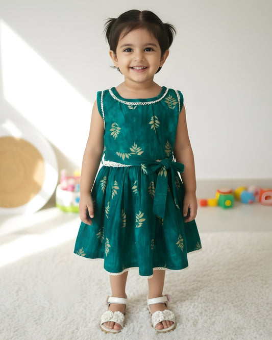 Baby Frock - Mystic Sea Green