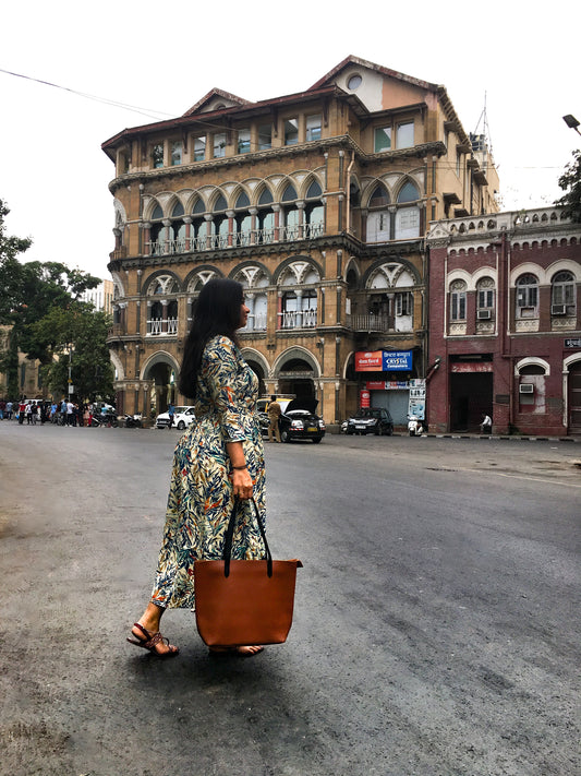 New Big Size Tote Bag - Berlin ( 2 tone Handle )