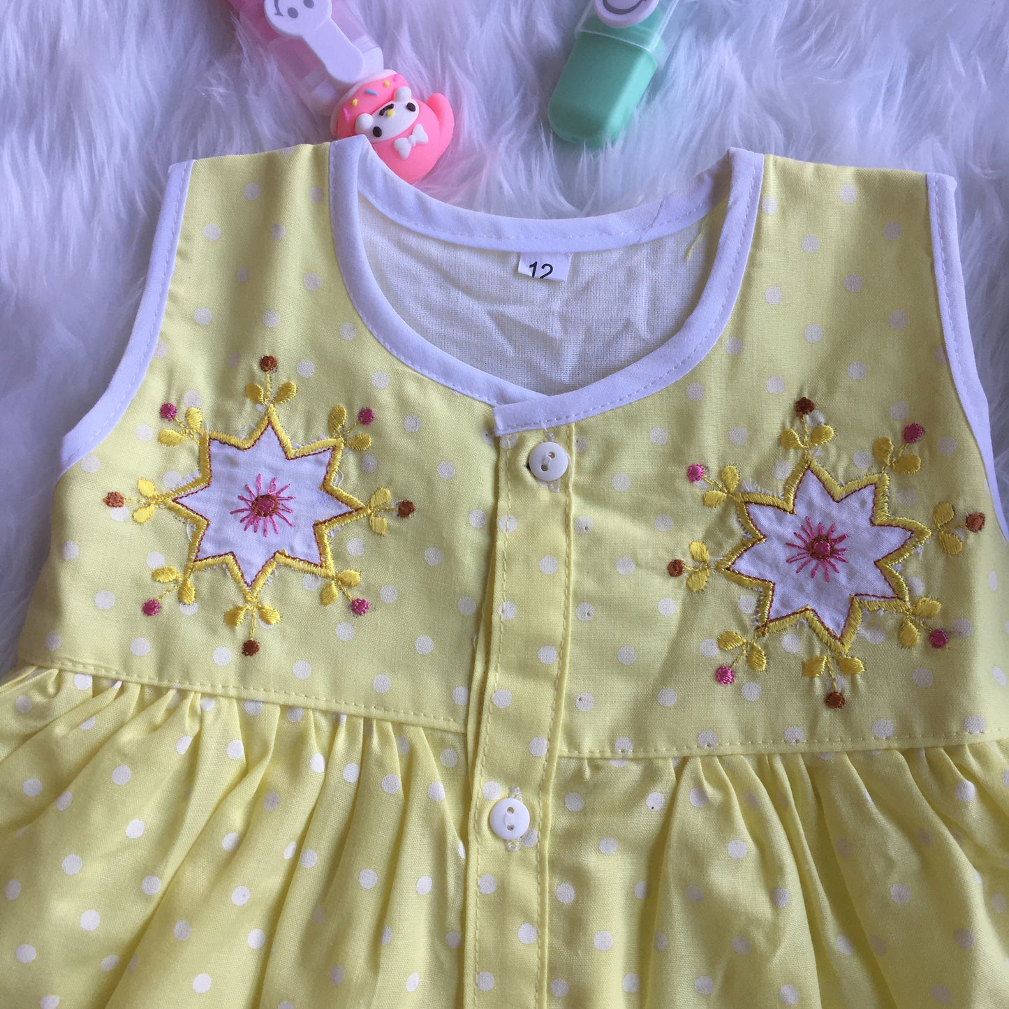 Baby Frock - Dno 816 - Yellow