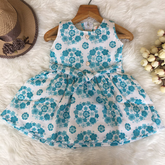 Baby Frock - 1620 - Sky Blue