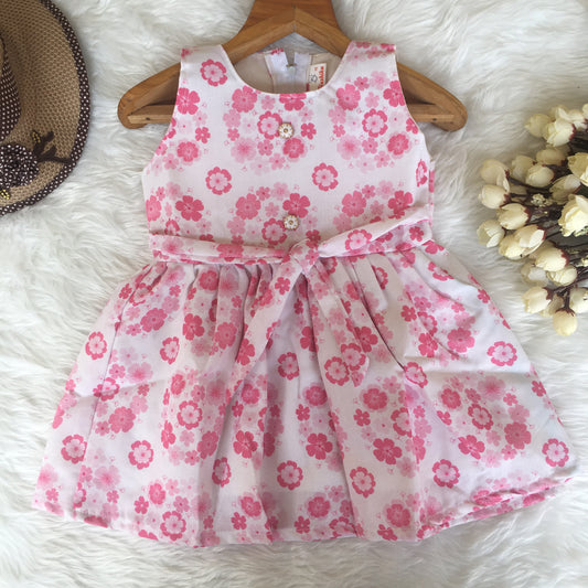 Baby Frock - 1620 - Baby Pink