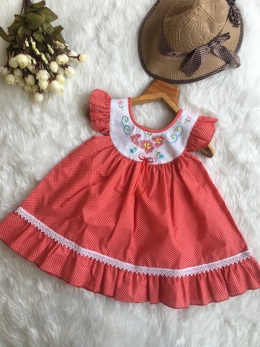 Baby Frock - 4033 - Red