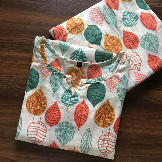 Cord Set -  Petals - Sea Green