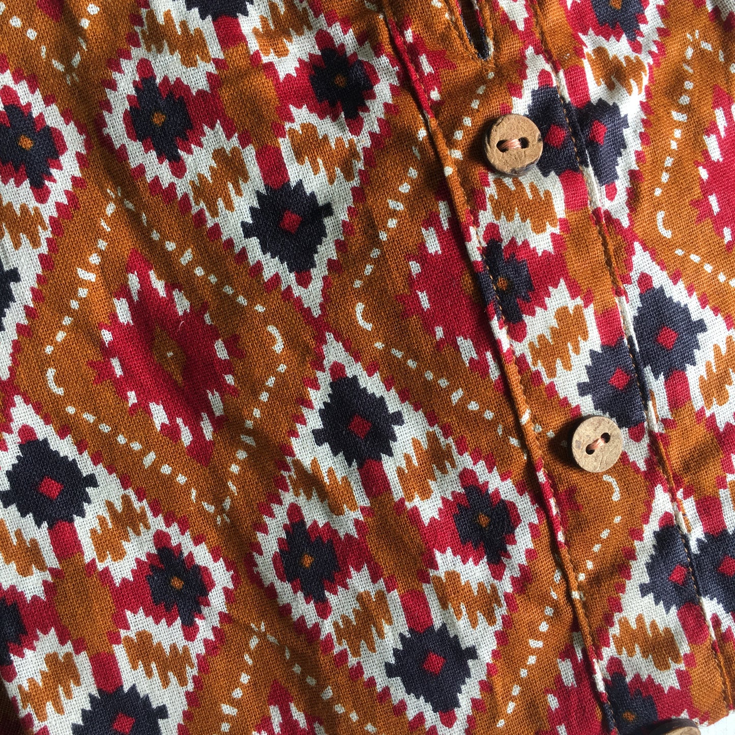 4 tone Patola Print - Pure Cotton - Short Kurti - Dessert Yellow