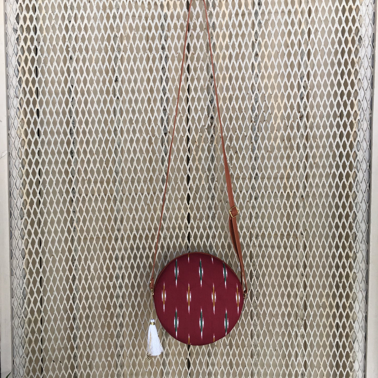 Maroon Ikkat - Round sling - small size