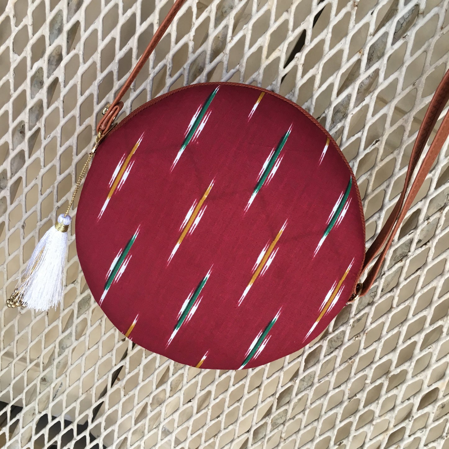 Maroon Ikkat - Round sling - small size