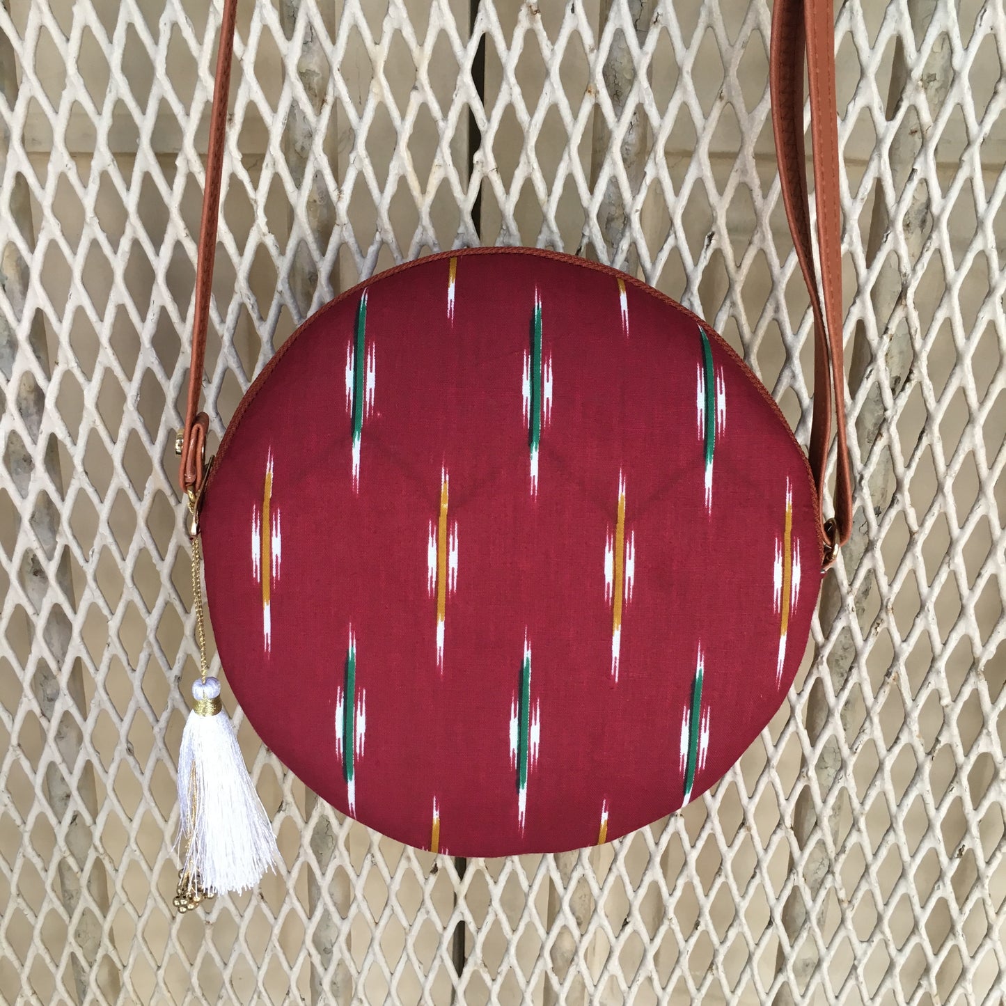 Maroon Ikkat - Round sling - small size
