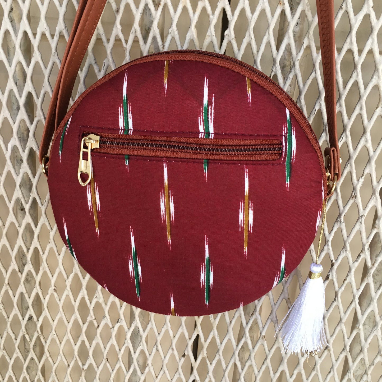 Maroon Ikkat - Round sling - small size