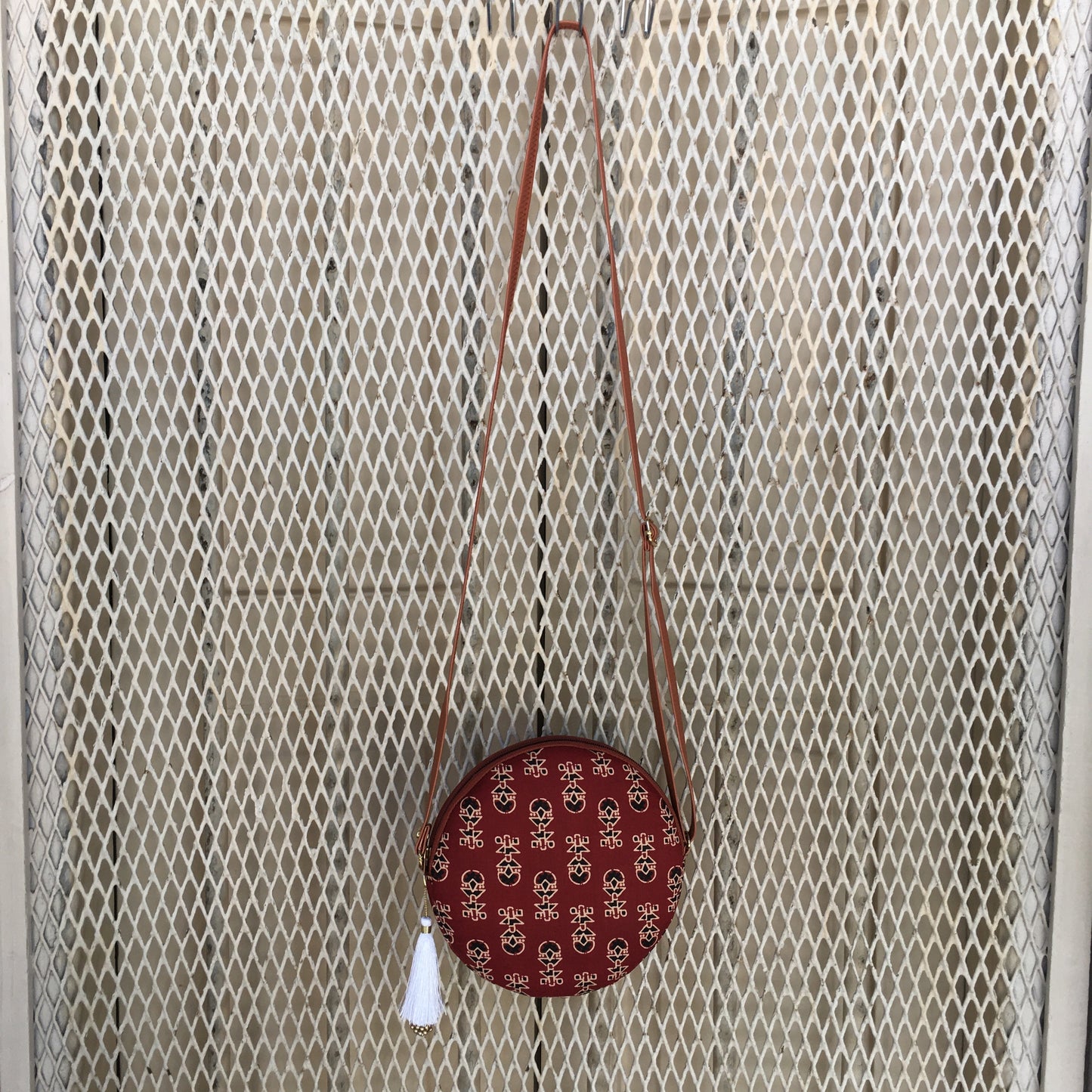Maroon Ajrakh - Round sling - small size