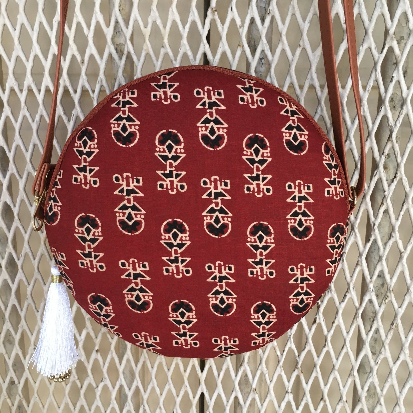 Maroon Ajrakh - Round sling - small size