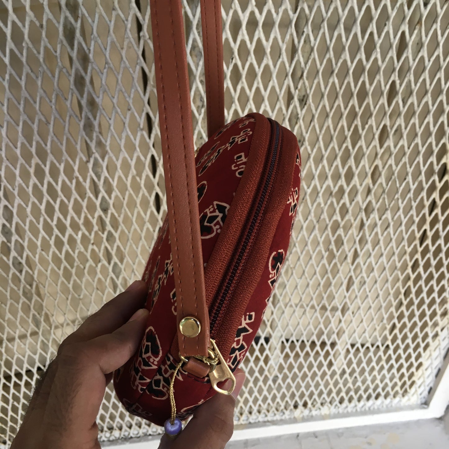 Maroon Ajrakh - Round sling - small size