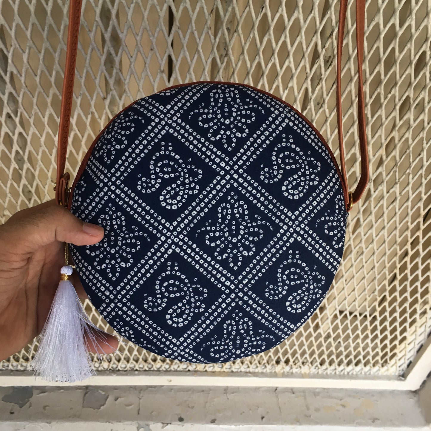 Blue Bandhani - Round sling - small size