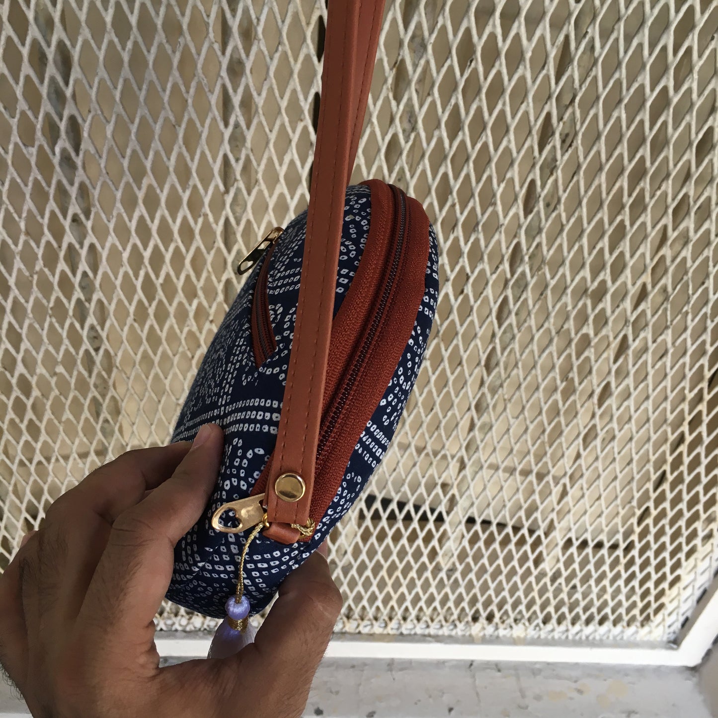 Blue Bandhani - Round sling - small size