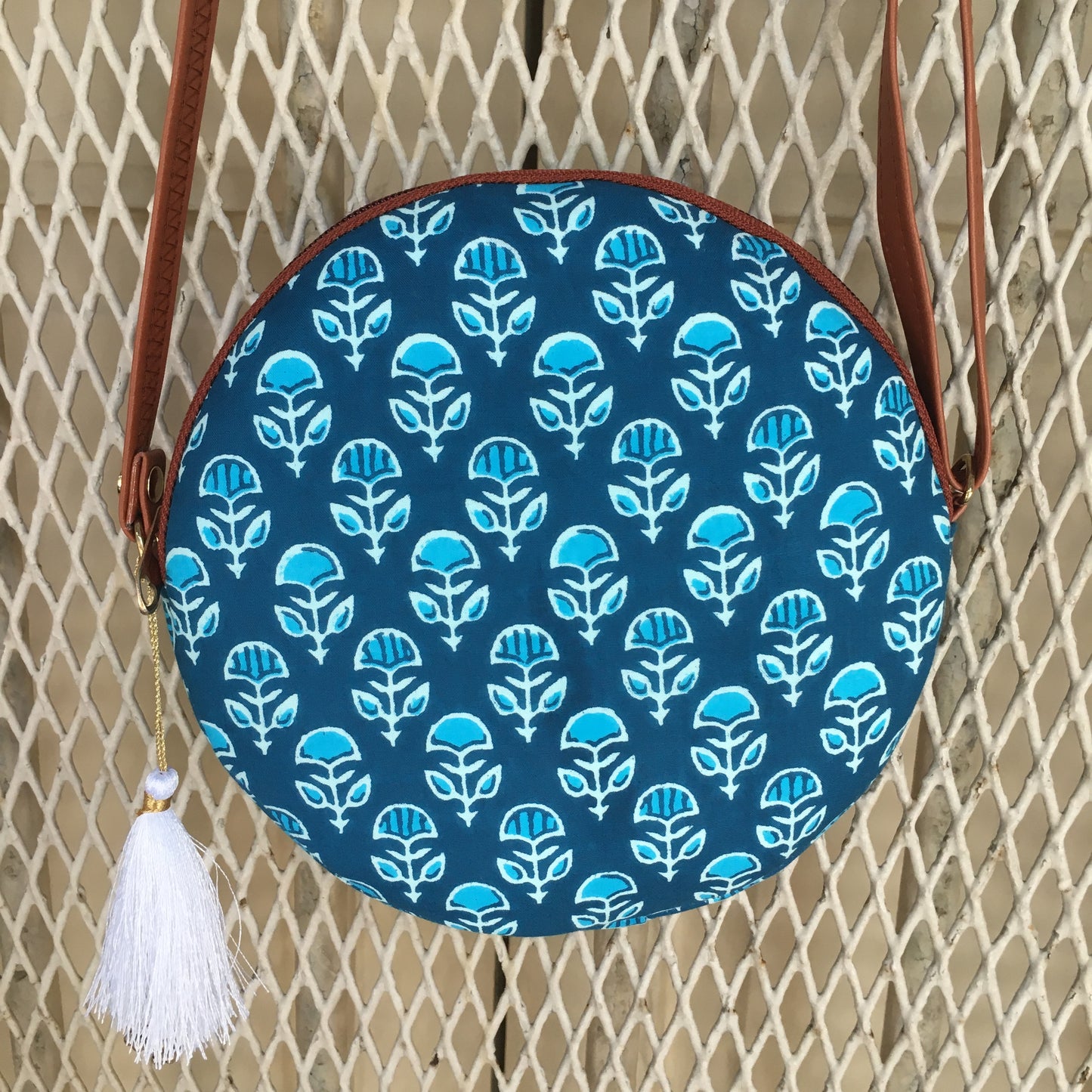 Blue Firozi Flower - Round sling - small size