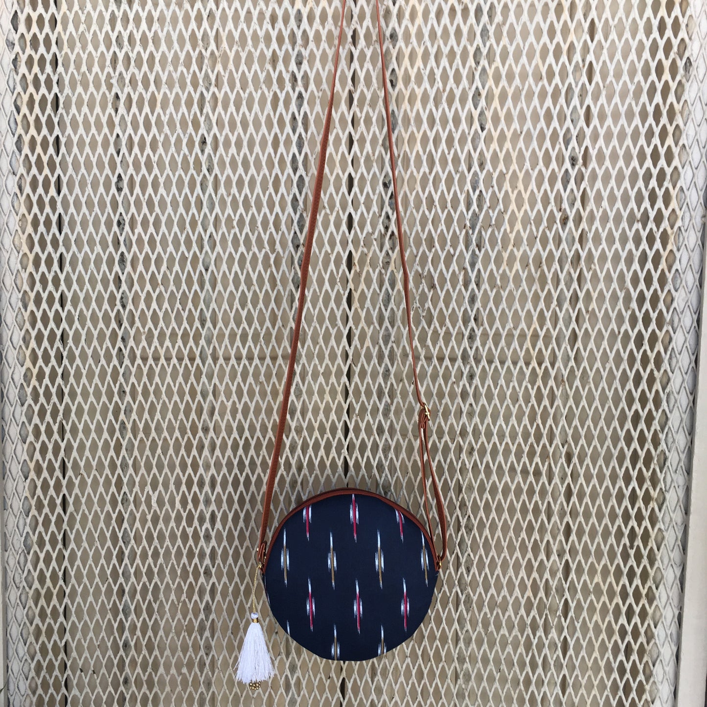 Blue Ikkat Print - Round sling - small size