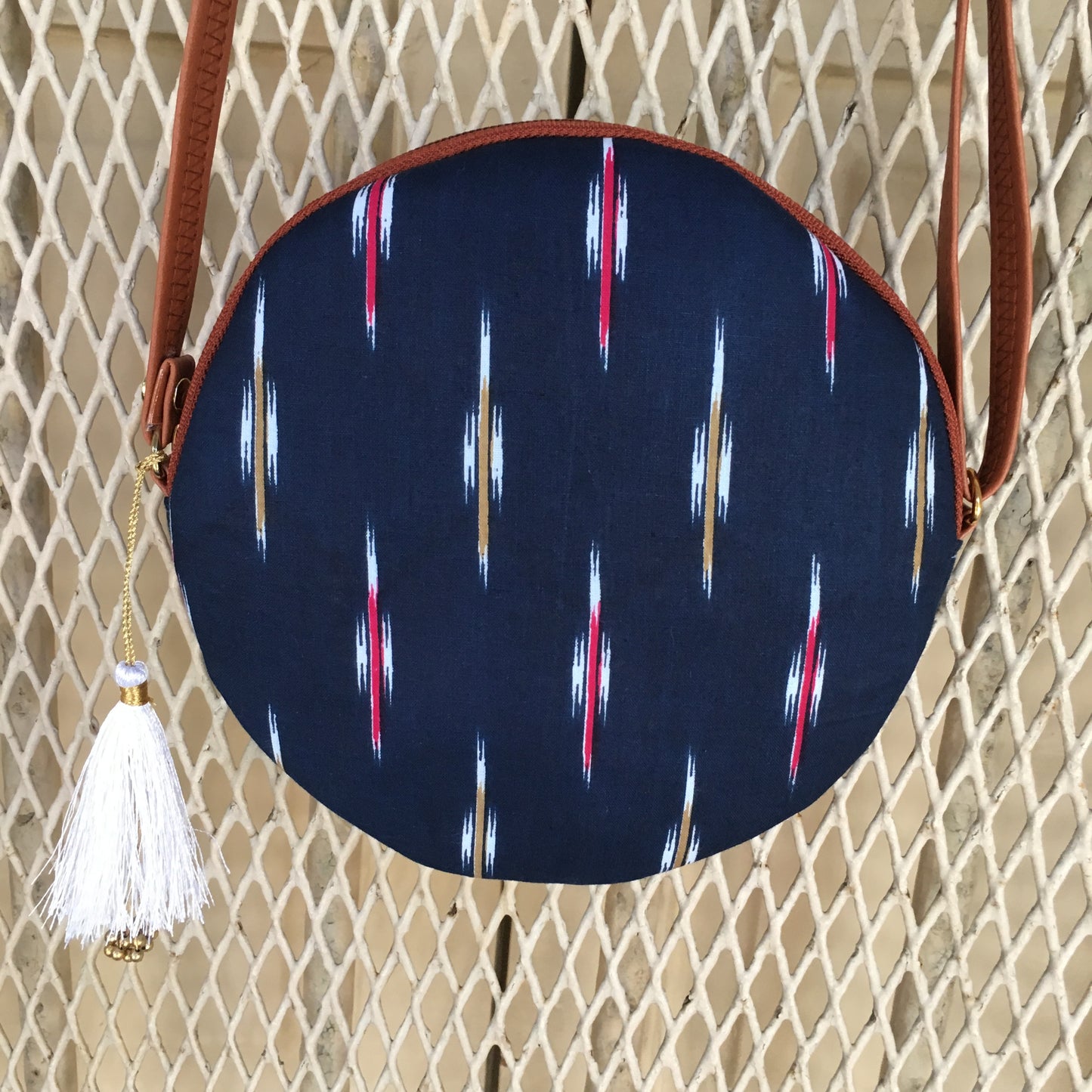 Blue Ikkat Print - Round sling - small size
