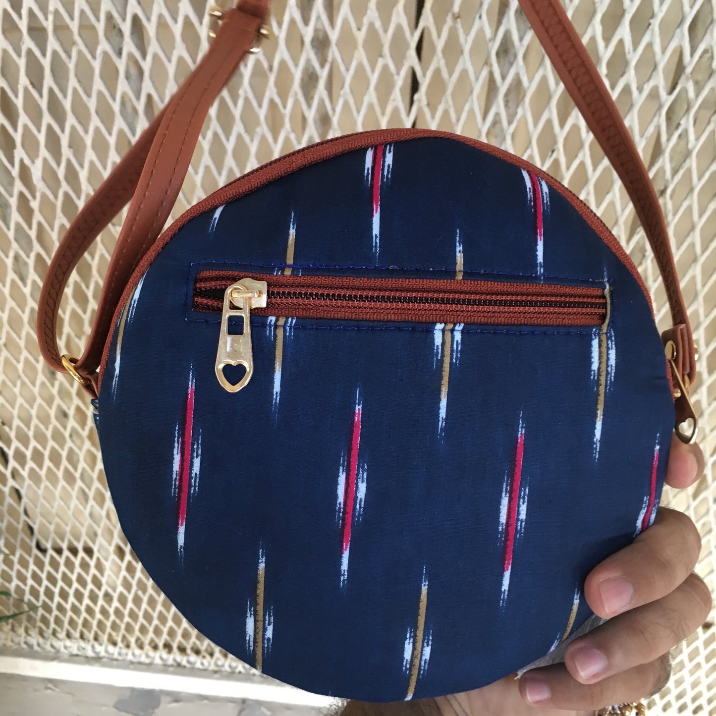 Blue Ikkat Print - Round sling - small size