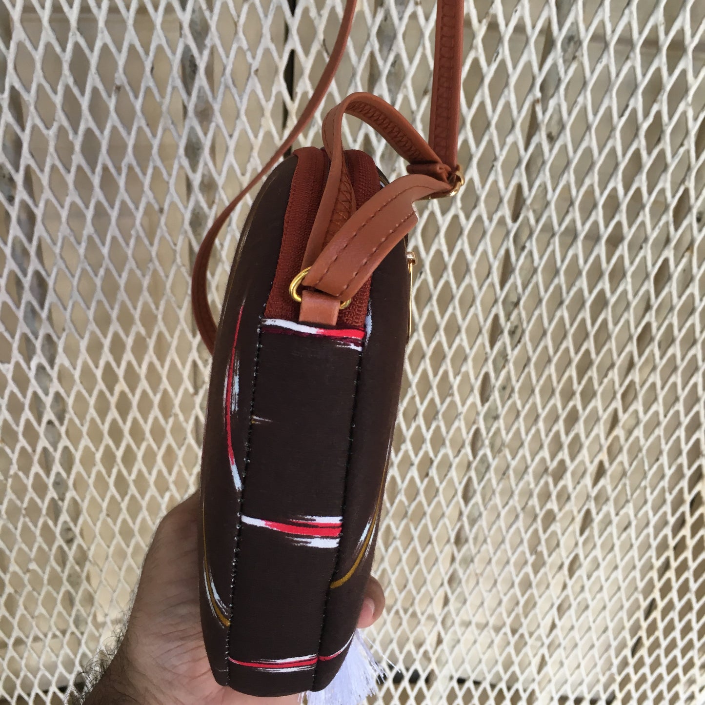 Brown Ikkat - Round sling - small size