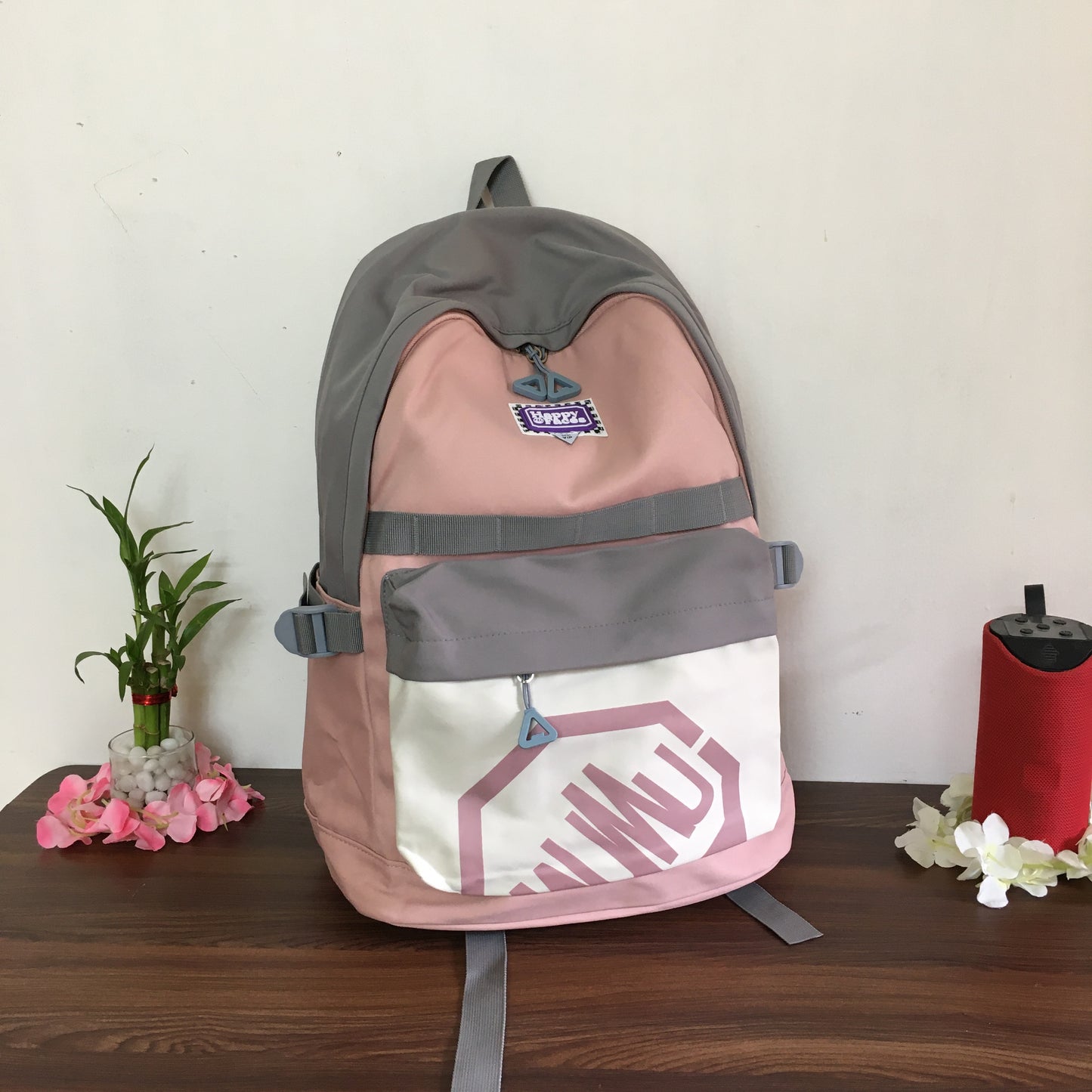 High Quality Korean Style Backpacks D no - 95 - Baby Pink