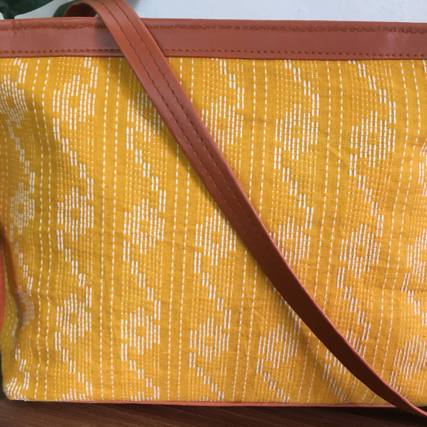 Minsk - 3 zip- Big size - Sling Bag - Yellow Katha