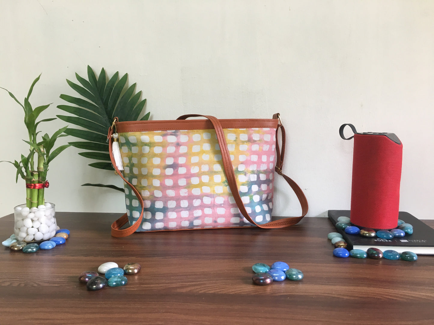 Minsk - 3 zip- Big size - Sling Bag - Shaded Squares