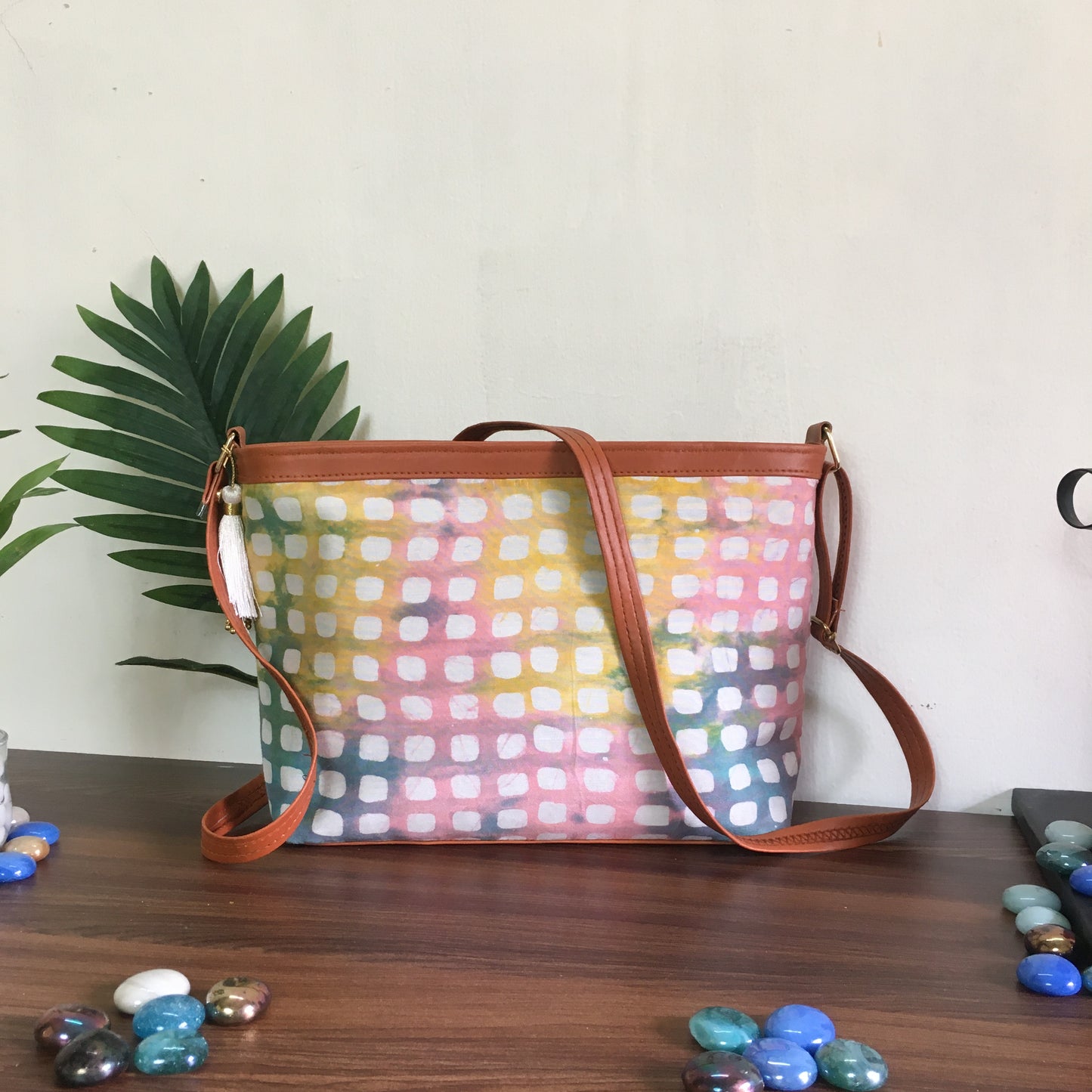 Minsk - 3 zip- Big size - Sling Bag - Shaded Squares