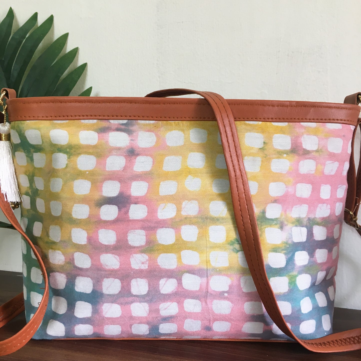 Minsk - 3 zip- Big size - Sling Bag - Shaded Squares