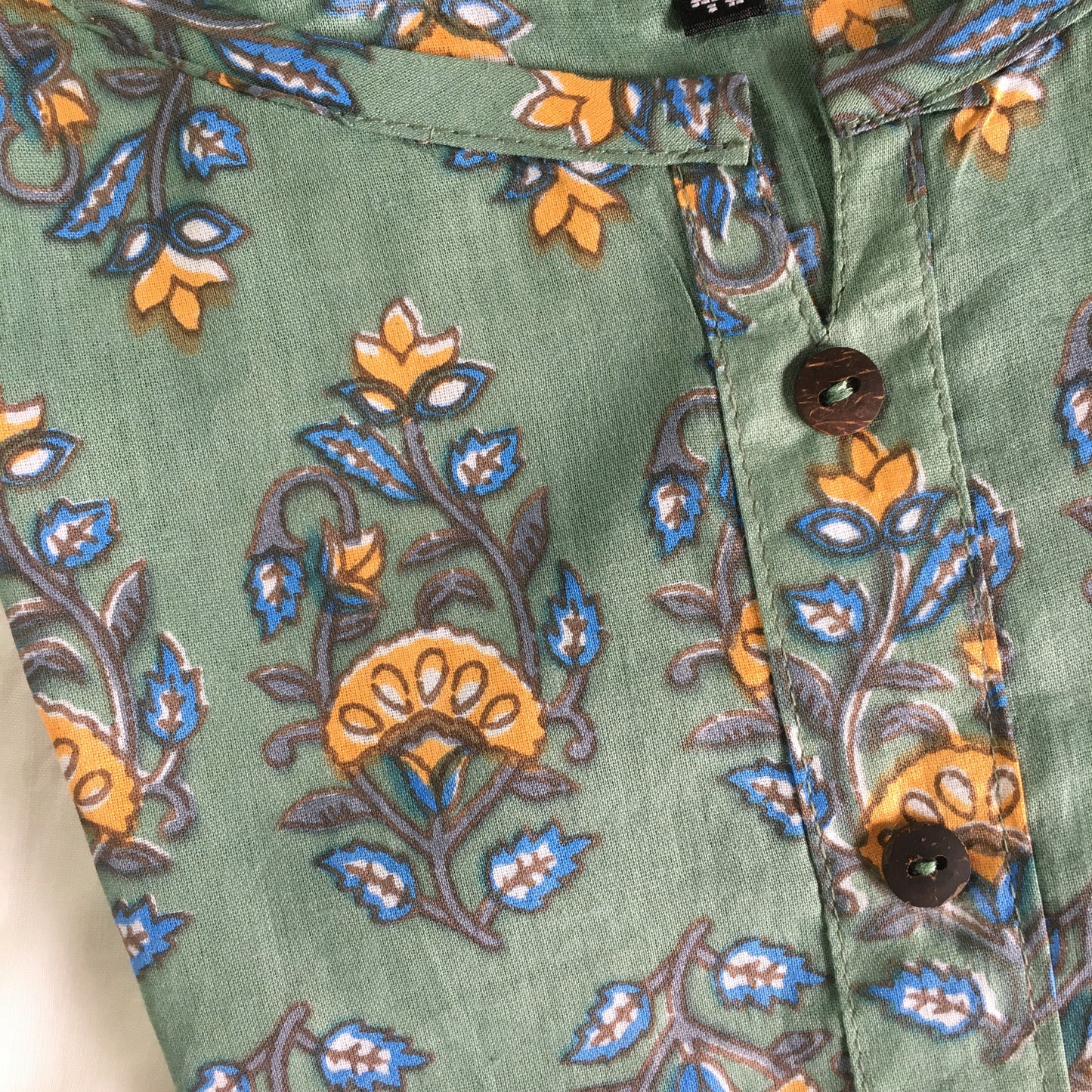 Pure Cotton - Short Kurti - Dno - 38 - Green