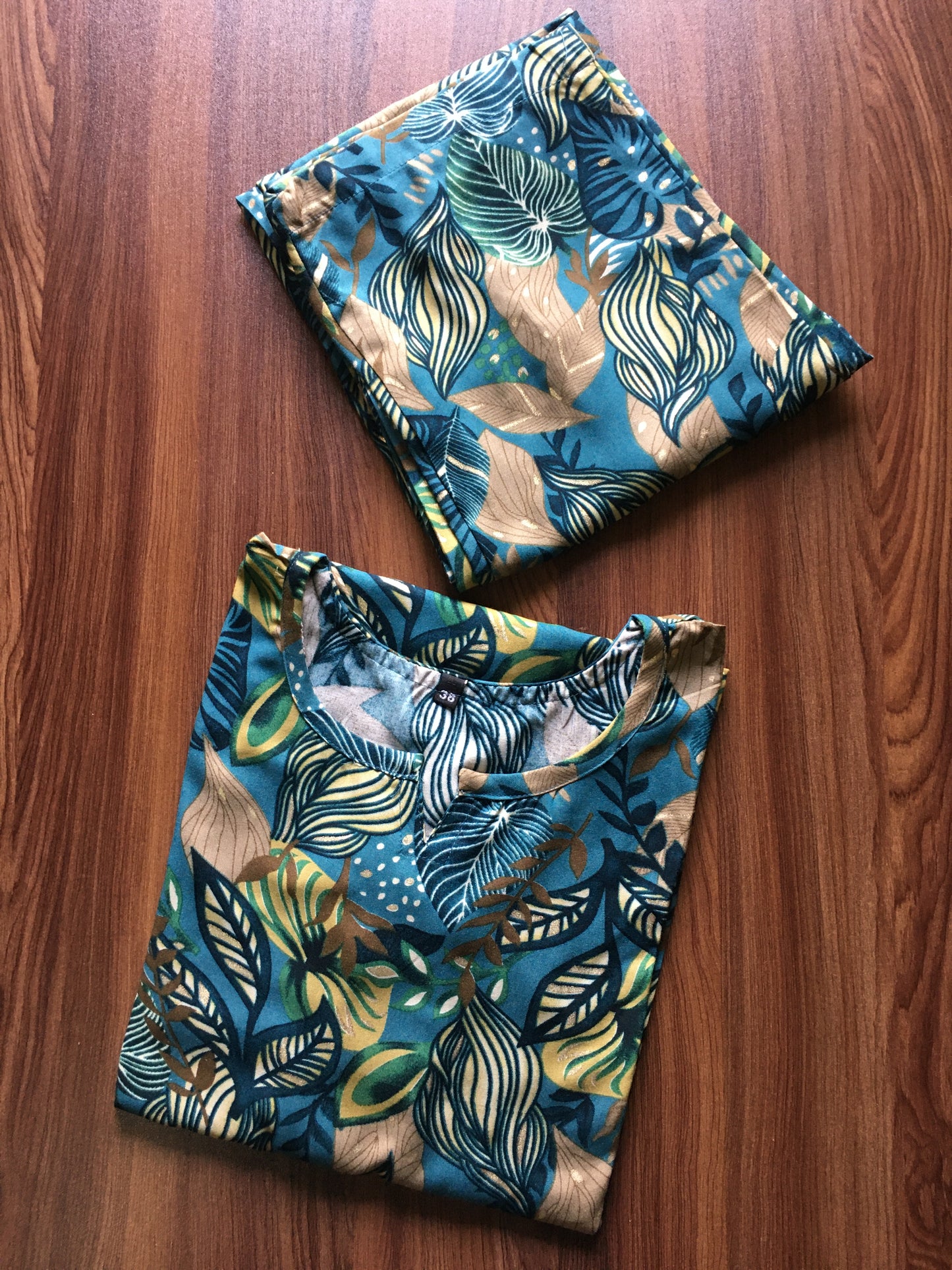 Forrest Sea Blue - Cord Set - Soft Rayon