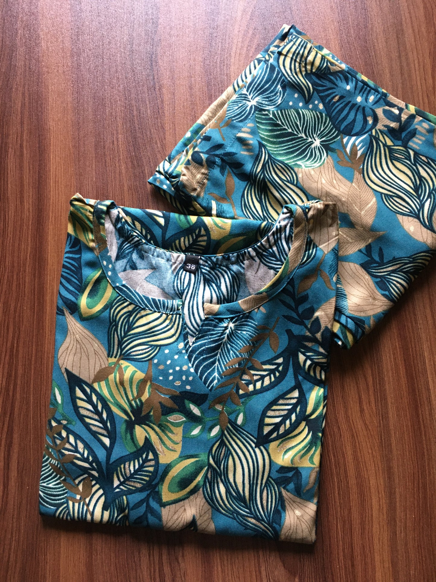 Forrest Sea Blue - Cord Set - Soft Rayon