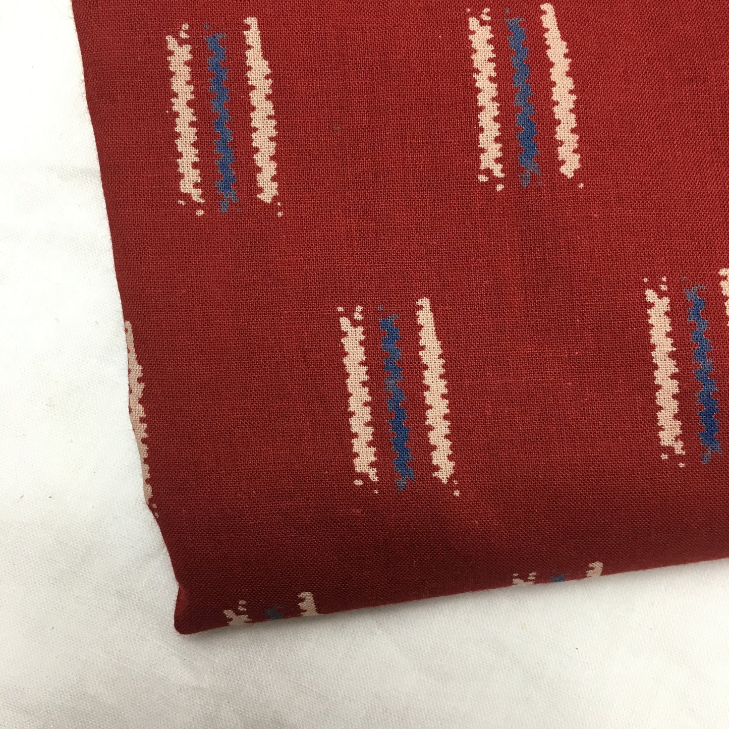 Knee Length Kurti - Pure Cotton - Red White Lines