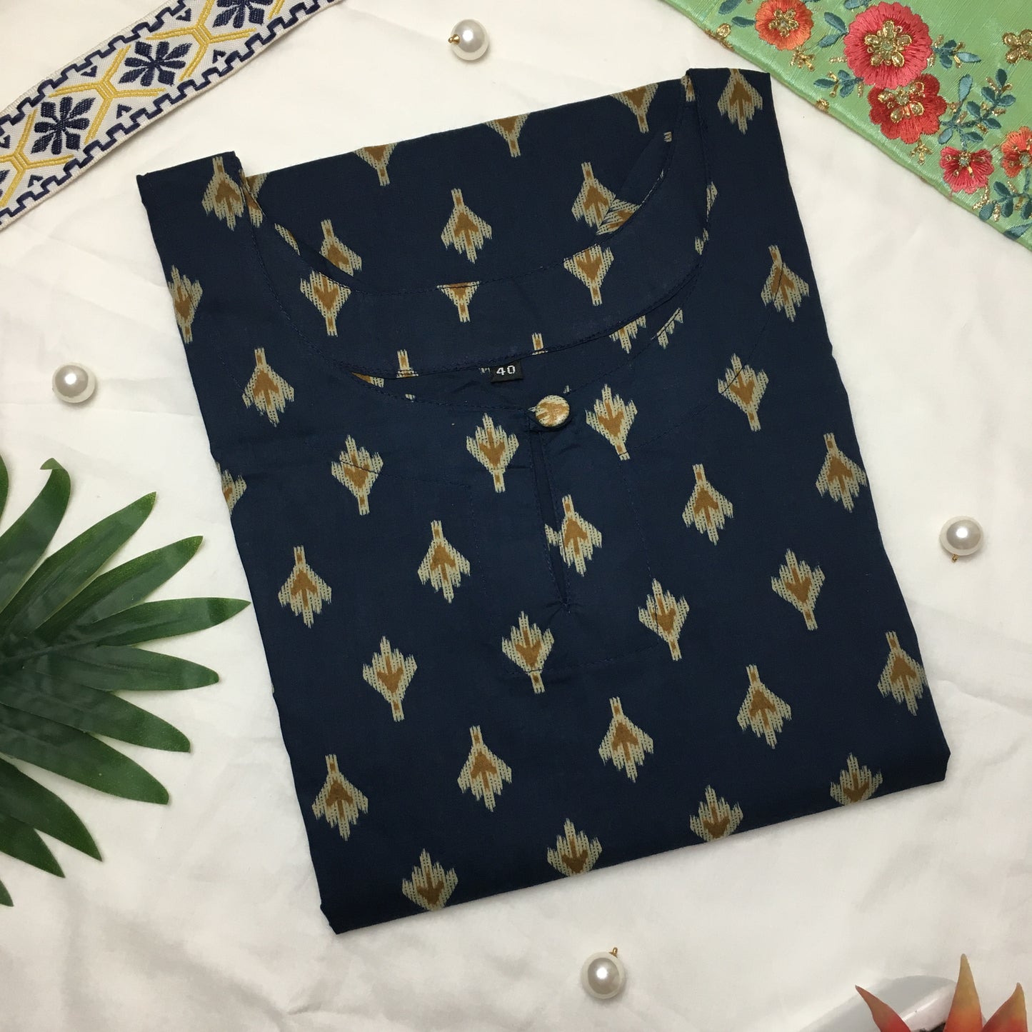 Knee Length Kurti - Pure Cotton - Design No A002