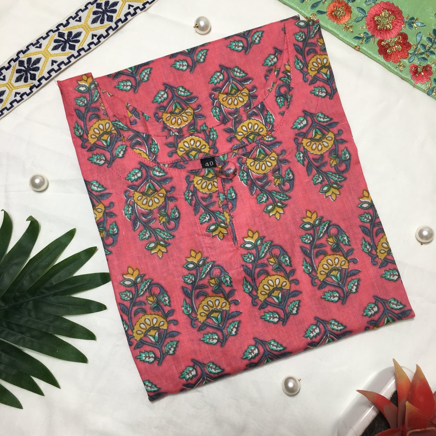 Knee Length Kurti - Pure Cotton - Design No 38 - Raani