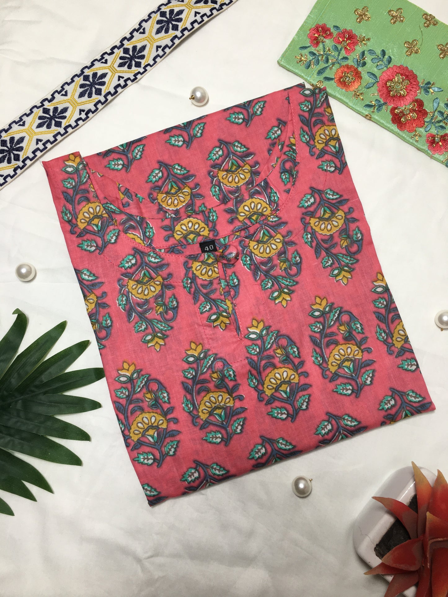 Knee Length Kurti - Pure Cotton - Design No 38 - Raani