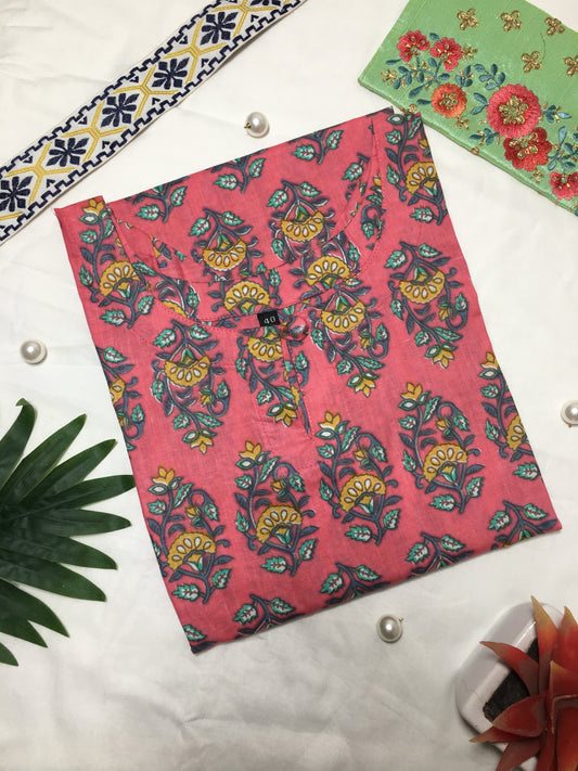 Knee Length Kurti - Pure Cotton - Design No 38 - Raani