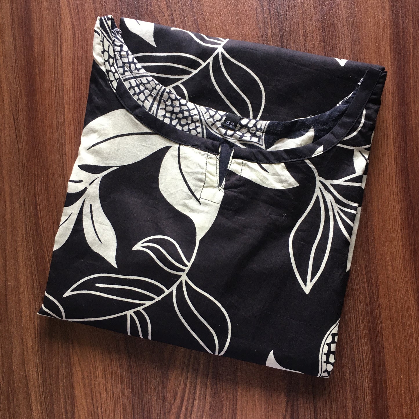 Lily Flower - Black - Cord Set - Pure Cotton