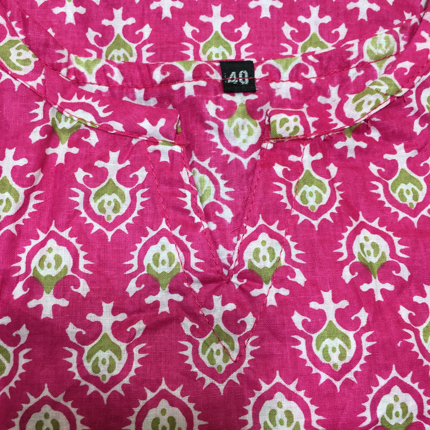 Pure Cotton - Short Kurti - Dno - 39 - Pink