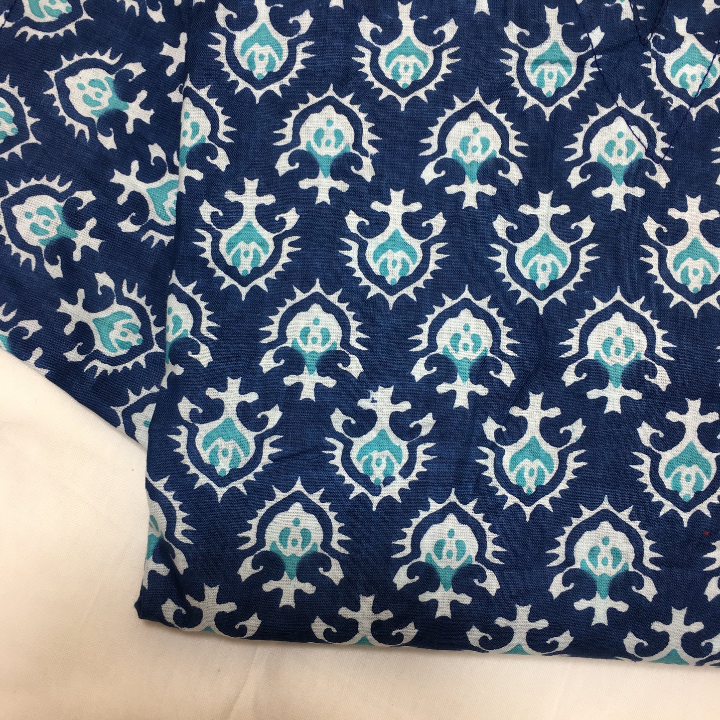 Pure Cotton - Short Kurti - Dno - 39 - Blue