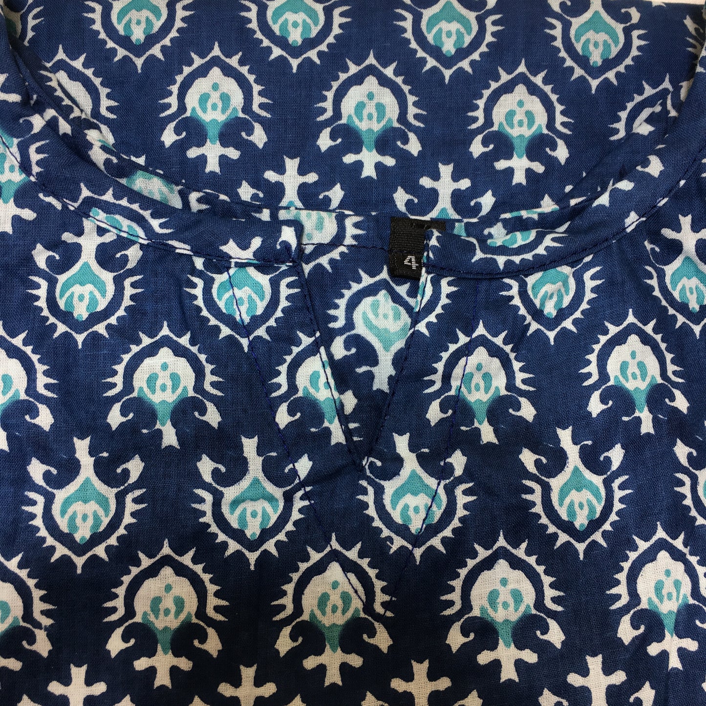Pure Cotton - Short Kurti - Dno - 39 - Blue