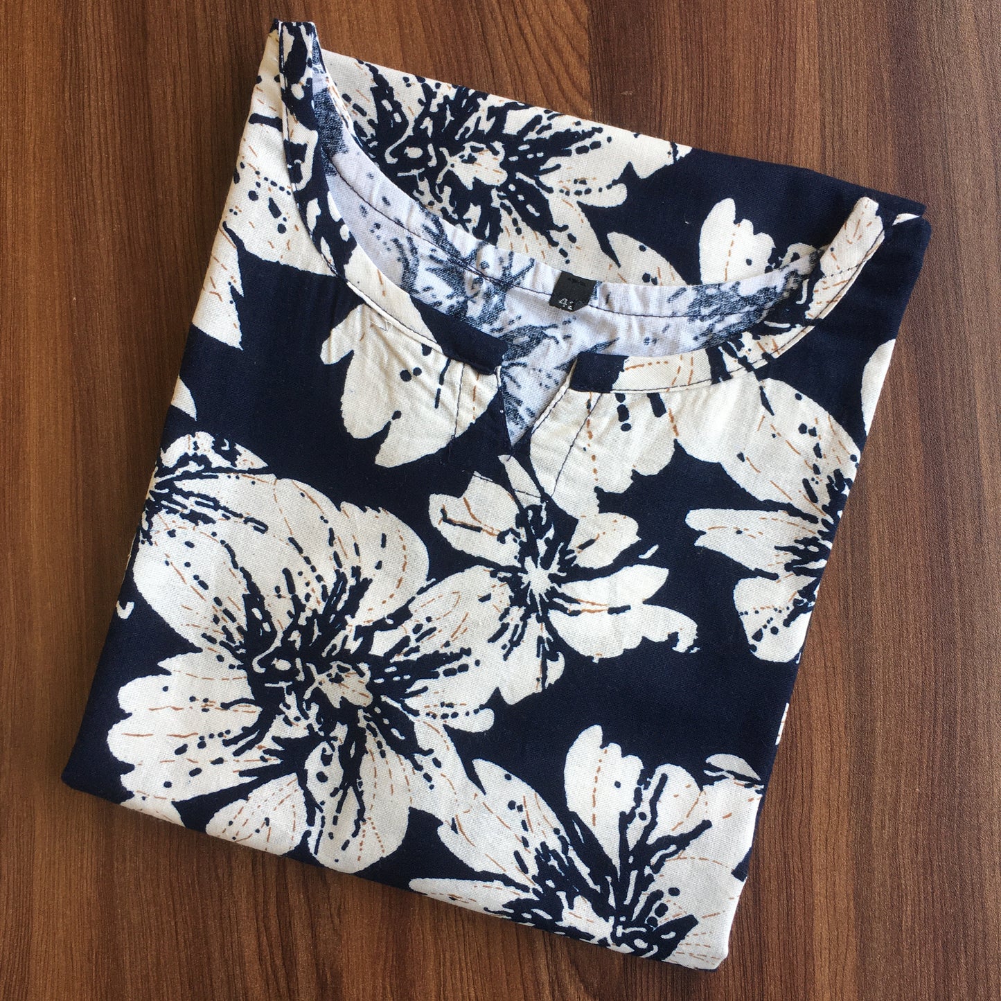 HIbiscus - Navy Blue- Cord Set - Pure Cotton