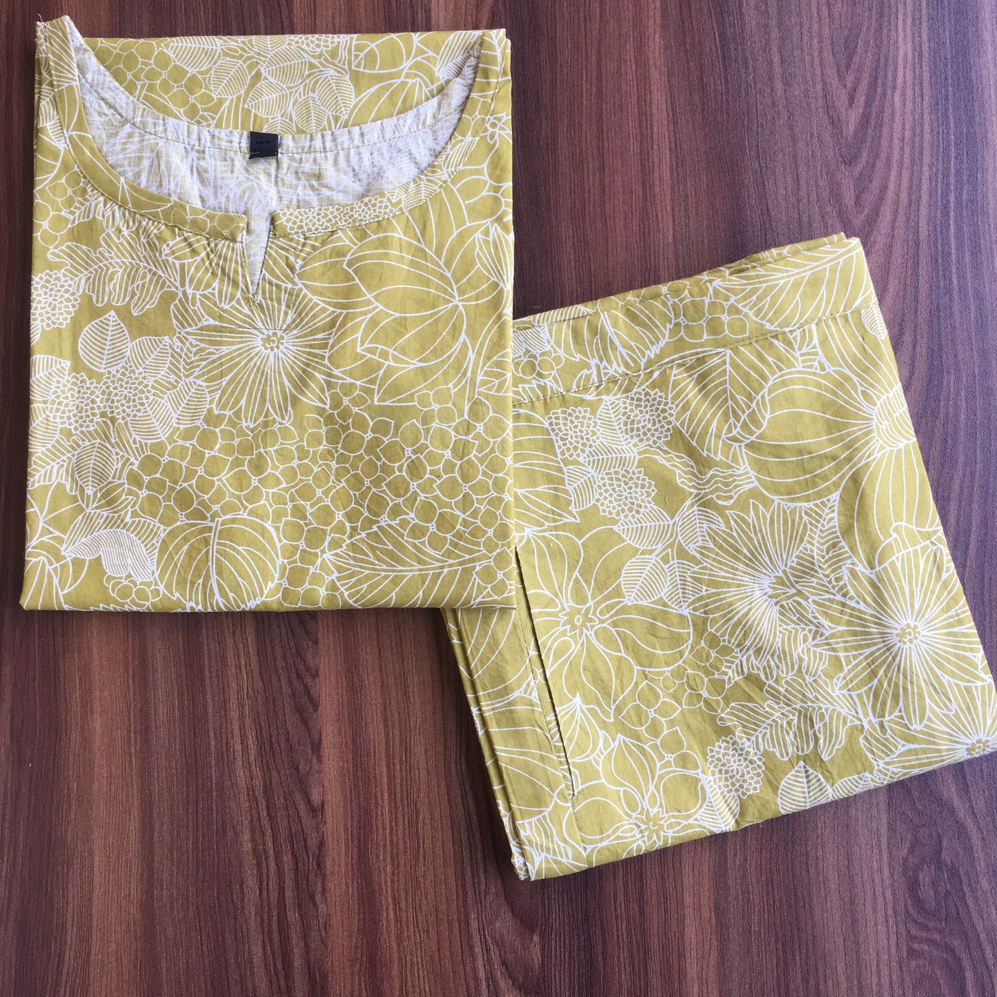 Sketch Print - Pista Garden - Cord Set - Pure Cotton