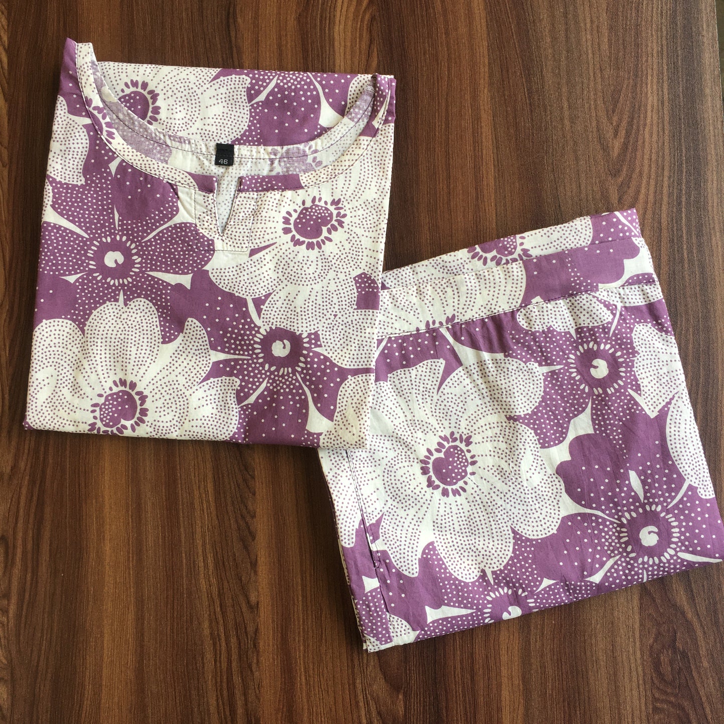 Sketch Print - Lavander - Cord Set - Pure Cotton