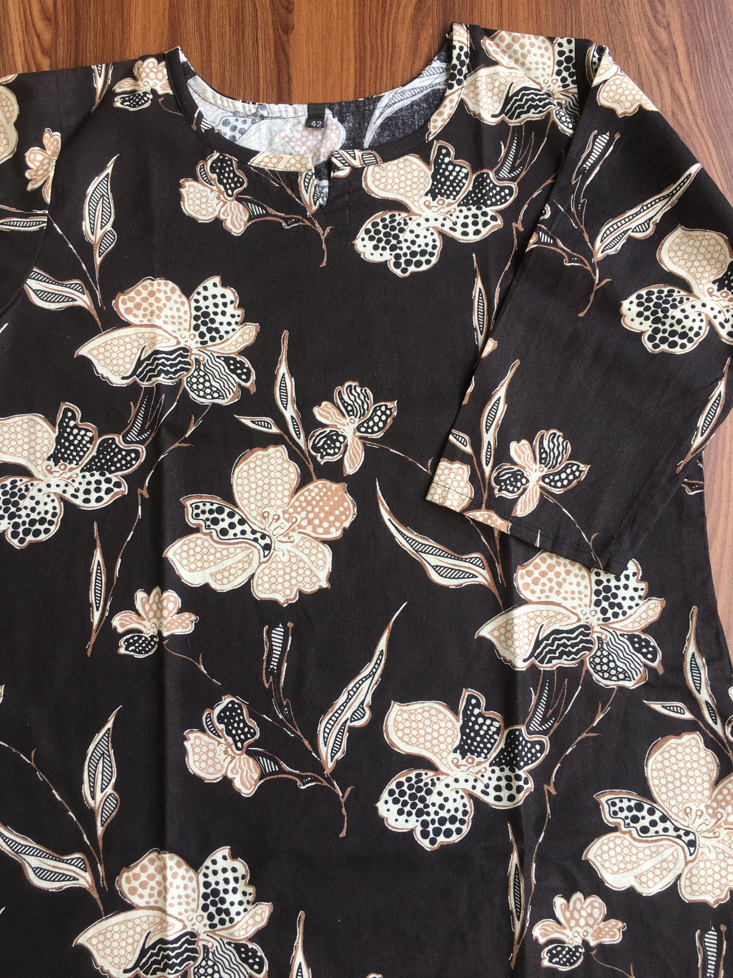 Flower & Leaf - Black - Cord Set - Pure Cotton
