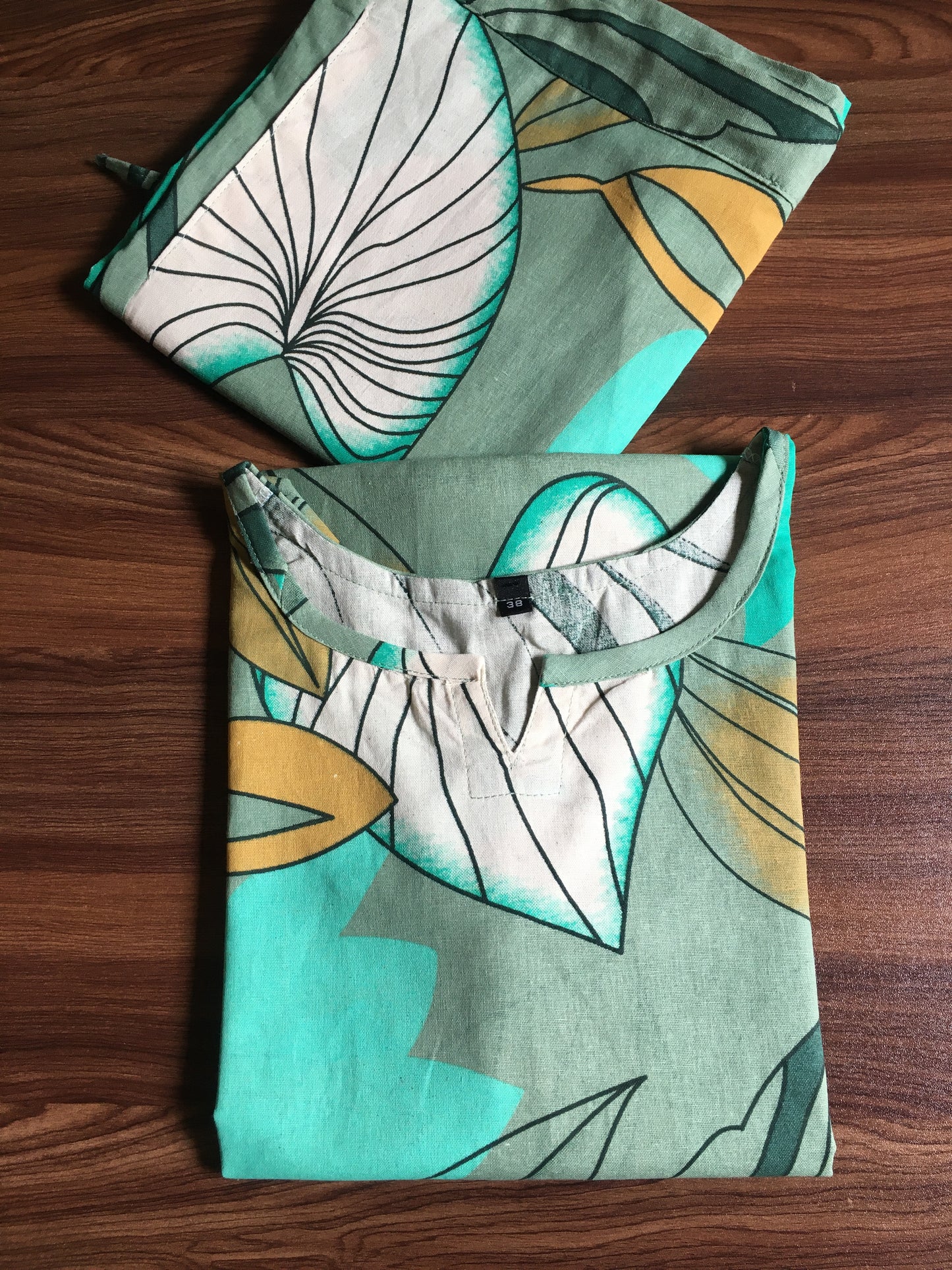 Lotus Leaf - Sea Green - Cord Set - Pure Cotton